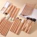 Buy Pink Makeup Brushes Set - Powder Foundation Blush & Eyeshadow - 100% Natural Hair - International Shipping Available - Buy Online on GoSupps.com