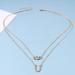 Layered Lucky Horseshoe Necklace - Gold Rhinestone Pendant Choker for Women & Girls | Vintage U-Shape Jewelry Gift - Buy Online on GoSupps.com