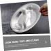 Milisten 4pcs Stainless Steel Saucer Japanese Salad Dressing Japanese Plates Stainless Steel Candy Dishes and Trays Mini Stainless Steel Mixing Bowls Condiment Saucer Lattice Snack Bowl 10.5X10.5CM Silver - Buy Online on GoSupps.com