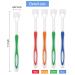 4-Piece Three-Sided Sensory Toothbrush Set for Kids - Soft Bristles, Complete Teeth and Gum Care - Autism-Friendly Design in Green, Blue, Yellow, Red - Buy Online on GoSupps.com