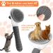 Self Cleaning Cat Grooming Brush with Release Button - Dog Slicker Brushes for Shedding - Grey - For Short/Long Hair Cats and Dogs - Buy Online on GoSupps.com
