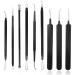Blackhead Acne Remover Kit - 9pcs Stainless Steel Extractor Set for Blackhead, Whitehead, Acne, Pimples - Aooher - Buy Online on GoSupps.com