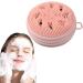 Silicone Facial Scrubber | Super Soft Facial Cleansing Brush with Soft Bristles - Exfoliator Brush for Cleansing Exfoliator and Massaging Face Skincare Buogint Pink - Buy Online on GoSupps.com