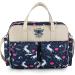 Kamay's Multifunctional Waterproof Mummy Shoulder Diaper Bag Chic Nappy Changing Bag Tote/Messenger Style Large Lightweight High-density Glossy Nylon Fabric with Changing Mat (Dark Blue Unicorn Navy) - Buy Online on GoSupps.com
