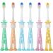 TACYKIBD 6 Packs Kids Toothbrushes Soft Bristle Toddler Toothbrush with Suction Cup for Storage BPA Free Independent Packaging Tooth Brush for Girls and Boys Aged 3-12