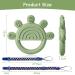 Aolso Silicone Bite Ring for Babies - BPA-Free Five Finger Teething Toy with Anti-Lost Rope - Ideal Dental Aid for 3 Months + - Green - Buy Online on GoSupps.com