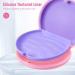 Annhua Slim Denture Storage Box Denture Holder with Silicone Textured Liner Denture Retainer Case Dental Retainer Box with Magnetic Closure Pink - Buy Online on GoSupps.com