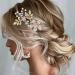 ISLHJDD Shining Hair Clip Bridal Hair Barrettes Pins Gold Leaf Flower Pearl Barrette Wedding Hair Accessory Elegant Bridal Hair Accessories(Gold) - Buy Online on GoSupps.com