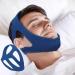 ITODA Anti Snoring Chin Strap for CPAP Users Breathable and Adjustable Stop Snoring Chin Strap for Men and Women Mouth Breathers Less Mouth Breathing Chin Strap Blue