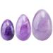 MookaiTedecor Amethyst Yoni Eier Kegel Balls Pelvic floor trainer Exercise set with 3 sizes Ben Walls Massage Stones For the practice of the pelvic floor and bladder & recovery the postpartum vagina