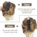 RPAEOY Curly Wavy Hair Tie with Clip - Synthetic Messy Bun Hair Scrunchy for Women (Golden Brown) - International Shipping Available - Buy Online on GoSupps.com
