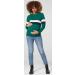Zeta Ville Maternity Nursing Zipped Sweatshirt Striped Jumper 1110 - Dark Green - Size 8 - Buy Online on GoSupps.com