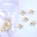 Dornail 5pcs Shiny Zircon 3D Butterfly Nail Charms - Gold Alloy Rhinestone Nail Art Decorations - Buy Online on GoSupps.com