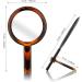 Beautifive Hand Mirror - Adjustable Handle, 1x/8x Magnification, Double Sided Makeup Mirror - Amber Color - Buy Online on GoSupps.com