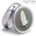Portable 3 Compartment Pill Box - Travel-Friendly Medicine Organizer with White Feather Design - Ideal for Purse & Pocket - Buy Online on GoSupps.com