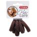 Hair tie set 6 pieces wide made of terry cloth without metal 1 brown