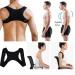 Posture Corrector Upper Back Support for Men & Women - Adjustable Pain Relief Back Straightener (Medium) - Breathable Design in S/Black - Buy Online on GoSupps.com
