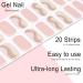 Foyute Semi Cured Gel Nail Strips 20 Pcs Soft Self-Adhesive Gel Nail Polish Wraps Sticker for Salon-Quality Manicure Set Long Lasting Easy to Apply & Remove Nail File & Wooden Stick (Pink Gold) - Buy Online on GoSupps.com