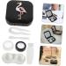 Solustre Travel Contact Lens Holder Set - Compact Glasses Holder with Mirror & Cosmetic Case - Buy Online on GoSupps.com