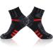 RANDY SUN Waterproof Ankle Socks - Unisex Cycling, Hunting, Fishing, Running - 1 Pair Deal - Black & Red - Large - Buy Online on GoSupps.com