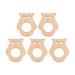 5Pcs Baby Teethers Owl Wooden Chewing Ring Non-toxic Robust for DIY Jewelry Accessories Baby Bite Stick