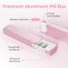 AUVON Aluminum Alloy 7 Day Pill Box Organizer for Travel - Stylish Design with Privacy Protection - Large Compartment for Vitamins and Supplements (Pink) - Buy Online on GoSupps.com