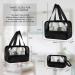 4PCS Clear Waterproof Toiletry Travel Bags with Zipper Handle - Black Set for Men and Women | Portable Airport Makeup Bags - Buy Online on GoSupps.com