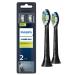 Philips Sonicare Genuine W DiamondClean Toothbrush Heads 2 Brush Heads Black HX6062/95