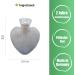 Hugo Frosch Heart Hot Water Bottle 1.0L with Taupe Fleece Cover | Eco-Friendly Comfort for All | International Shipping Available - Buy Online on GoSupps.com