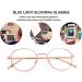 Lanlang Round Reading Glasses with Blue Light Filter - Anti-Eyestrain UV Protection 0-4.0 Diopters Gold Metal Frame - ME-001 - Buy Online on GoSupps.com