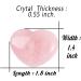 Buy 45mm Rose Quartz Heart Crystals - Perfect Gift for Women | Reiki Healing Stones for Valentine's Day Birthdays & More - Buy Online on GoSupps.com