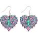 Feyley Halloween Acrylic Drop Earrings - Heart Skull Dangle Jewelry for Women | Funny Statement Earrings - Buy Online on GoSupps.com