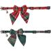Lamphyface Christmas Cat Collar with Breakaway Feature, Cute Bow Tie & Flower Bandana - Adjustable and Safe Plaid Bowtie Design - Buy Online on GoSupps.com