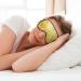 Gold Bling Print Unisex Sleep Eye Mask - Soft Comfort Eye Shade for Travel Yoga & Shift Work | Black - Buy Online on GoSupps.com