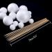 Pllieay Solar System Model Kit with Polystyrene Spheres and Bamboo Sticks - Perfect for School Projects - Buy Online on GoSupps.com