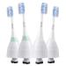 Premium Replacement Toothbrush Heads Compatible with Philips Sonicare E-Series Extra-Thin Spiral Tapered with Hygienic Cap 4 Pack