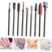 minkissy Nail Set Acrylic Nail Drill Bits Nail File Acrylic Nails Drill Bit Cuticle Drill Bits Diamond Drill Bits Professional Nail Drill Nail Grinding Head Earphone Manicure Metal - Buy Online on GoSupps.com