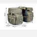 ZTZ Canvas Cycling Bicycle Pannier Rack Trunk, Waterproof Roll-Up Bag in Black - Buy Online on GoSupps.com