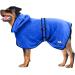 Bella & Balu Dogenbadele made of microfiber + PFOTENCH - Superable dog bathrobe for drying after swimming swimming or walking in the rain (L | Blue) L blue