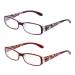 Inlefen Super light reading glasses 2 pairs fashion full frame eyeglasses print 2pcs 3.0 x