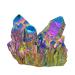 Home Decoration Electroplating Seven Rainbow Colorful Crystal Cluster Ornaments Original Stone Crystal Cluster Crystal (Size : 120g)