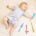 JUCHRZEY 5pcs Baby Chew Toys | Safe Silicone Teething Toys for Babies | Perfect for Soothing Gums - Buy Online on GoSupps.com