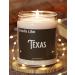 Natural Scented Soy Candle 9oz - Texas Themed Eco-Friendly Gift | Handmade Long-Lasting Cinnamon Vanilla Fragrance - Buy Online on GoSupps.com