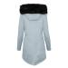 Winter jacket women zip bags hoodies winter coat Elegant Outdoor Sporty Winter Parka Wintermantal Parka coat parking fleece jacket Fleece jacket softshell jackets transition jacket C-gray M