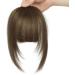 Clip on Bangs for Women French Age-Defying Bangs Hair Clip Natural Clip In Bangs Short Straight Fake Bangs with Temples Hairpieces for Halloween Parties#2/30 Brown - Buy Online on GoSupps.com