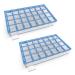 EZY DOSE 2 Pack Pharmadose 7-Day Pill Medicine Vitamin Organizer Box Case Weekly 4 Times a Day Small Compartments Clear Lids (Blue 2 Pack)