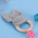 Buy Baby Biting Toy - Rabbit Ears Bite Ring for Sensory Relief & Gum Massage | Light Gray - Buy Online on GoSupps.com