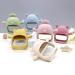 Silicone Baby Teether Toy for Infants 3+ Months | BPA Free Chew Toys for Teething Relief | 2pcs Silicone Glove Teether Set in Rose Pink - Buy Online on GoSupps.com