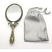 Handheld Mirror Antique with Stand Double Folding Sided Brass for Makeup Mirror 18cm (7 inch) - Buy Online on GoSupps.com