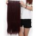 S-noilite 26 Wine Red Clip in Hair Extensions - Long Straight Half Full Head Extension - Buy Online on GoSupps.com